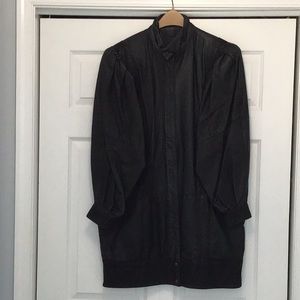 Vintage 80’s black leather coat small